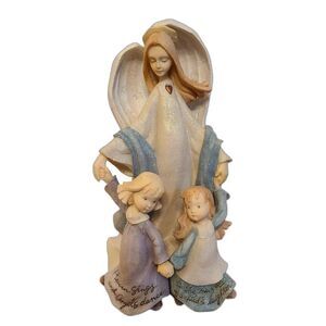 Karen Hahn Angel With Kids Figurine Foundations by Karen Hahn Enesco Group VTG